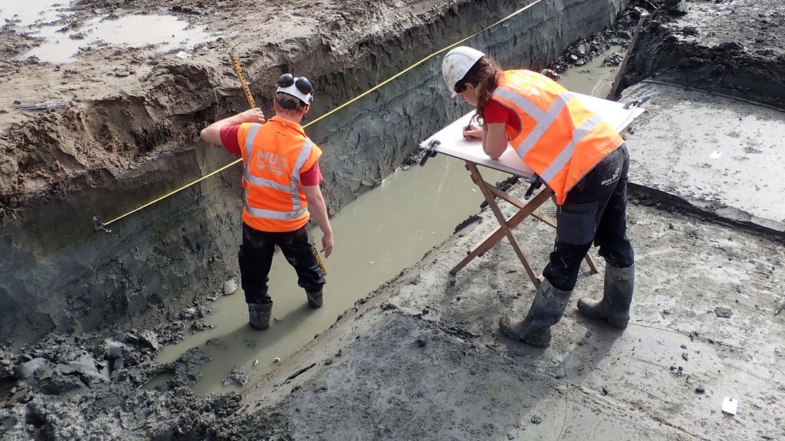 Opgravingen van de archeologische vondsten