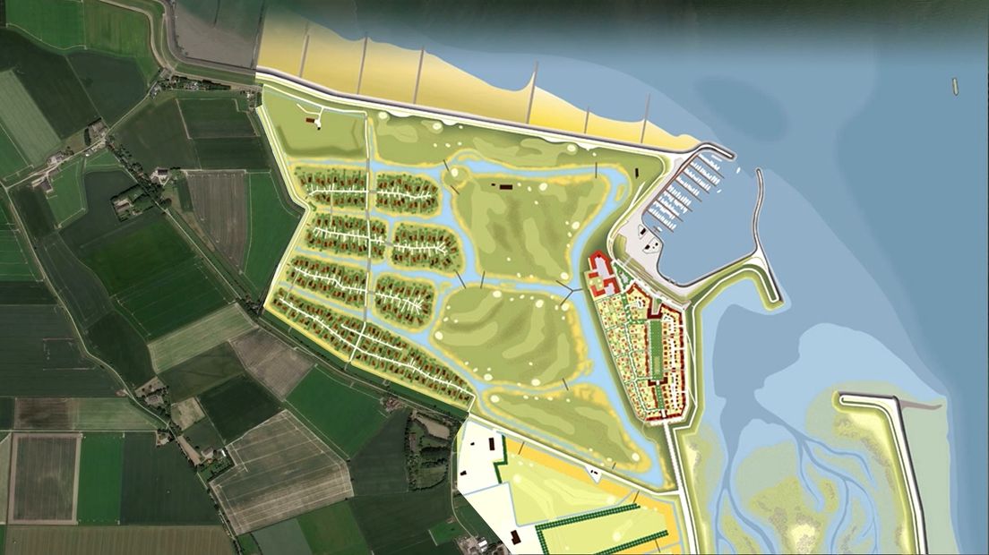 Animatie golfbaan Perkpolder