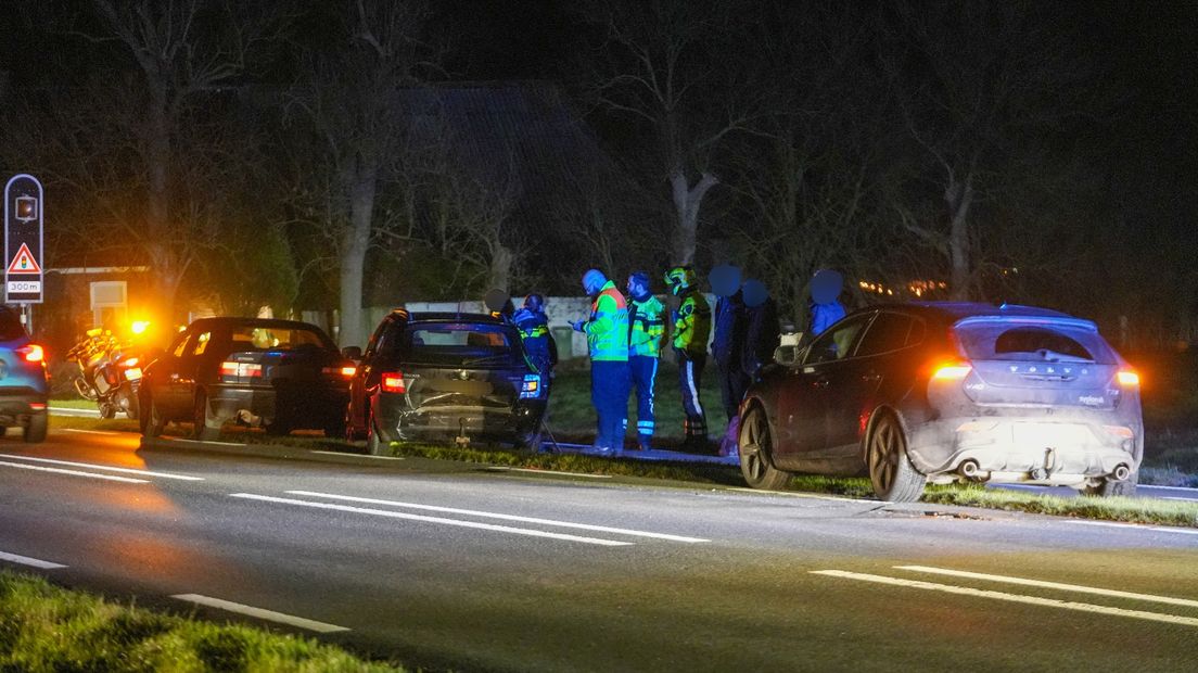 Drie auto's waren betrokken bij de botsing