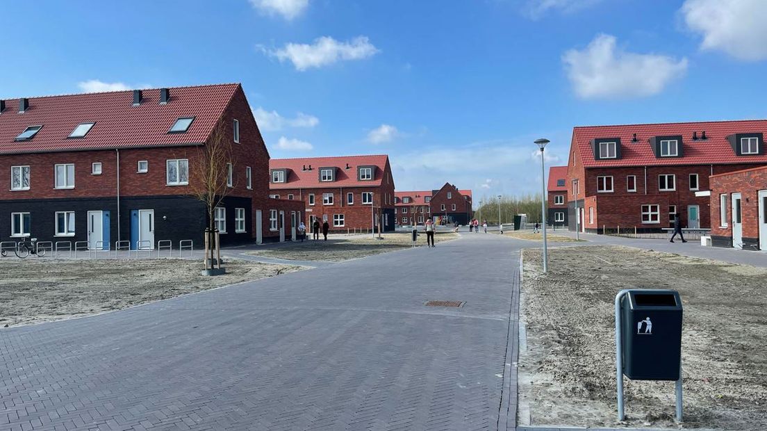 De huizen van het nieuwe azc in Delfzijl