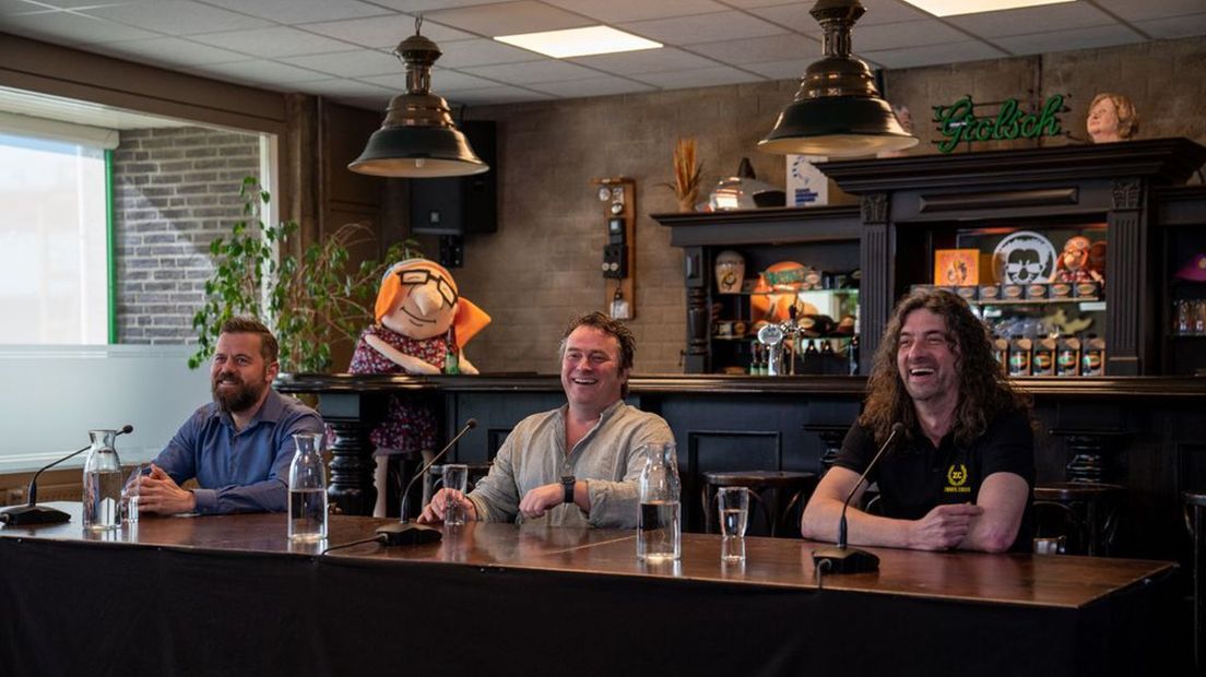 Gijs Jolink, Ronnie Degen en Hendrik Jan Lovink tijdens de persconferentie.