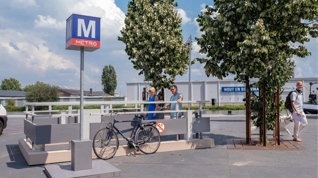 Het metrostation als kunstobject in het Deventer Havenkwartier