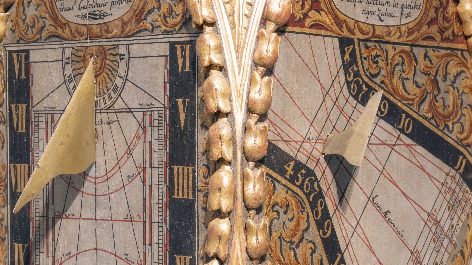 Details van de zonnewijzer