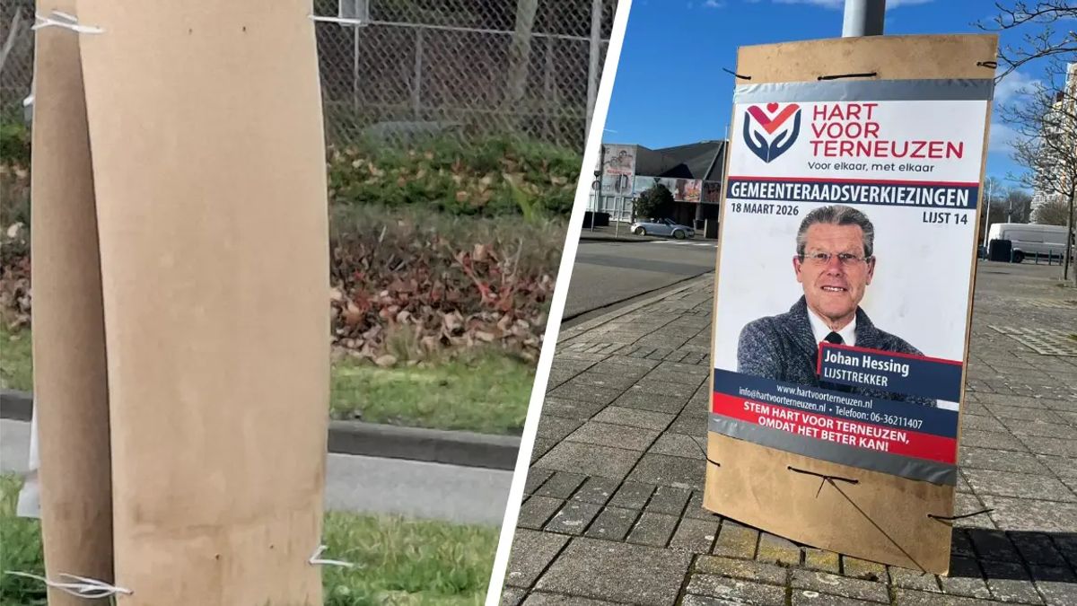 Posters Hart voor Terneuzen worden weggehaald: 'Dit is gewoon vandalisme'