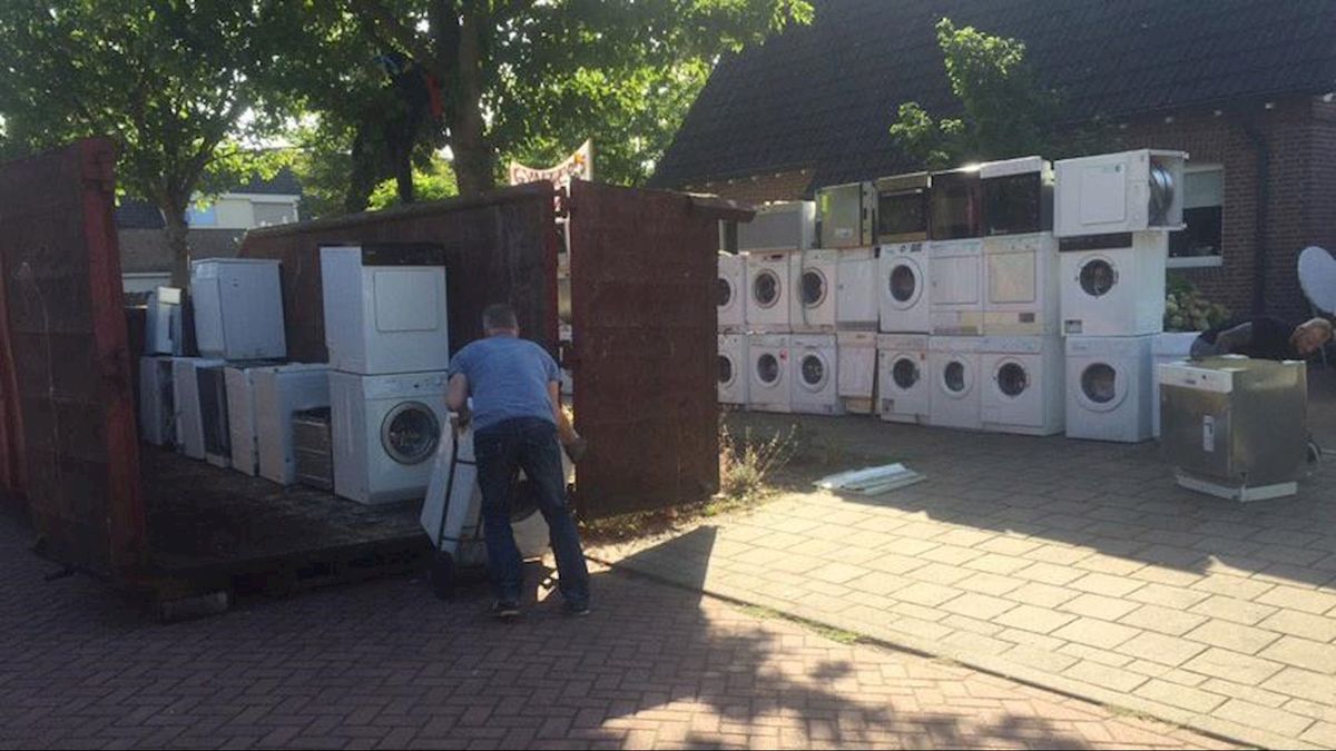 Abraham Alex uit Glane is zijn vijftig wasmachines weer kwijt