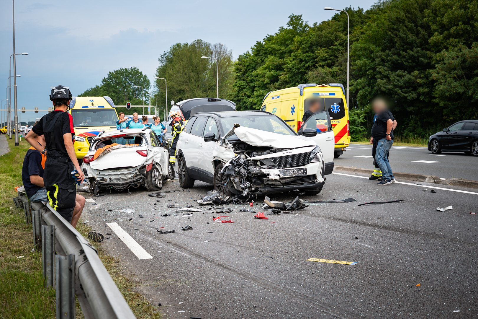 Het ongeluk zorgde voor een ravage.