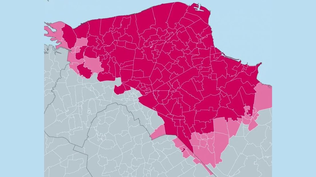 De subsidie was al beschikbaar in de donkere provinciedelen. De lichte komen daar nu bij.