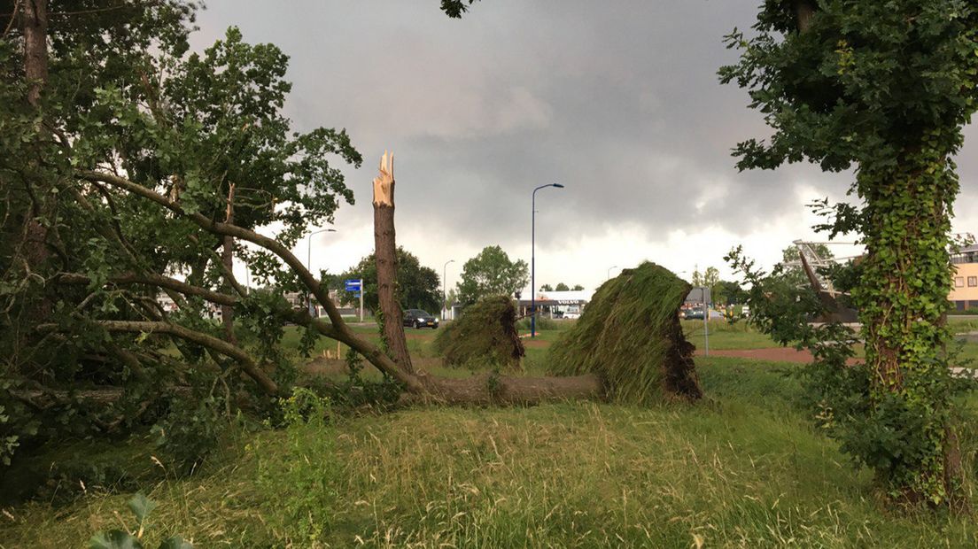 Stormschade in Veendam