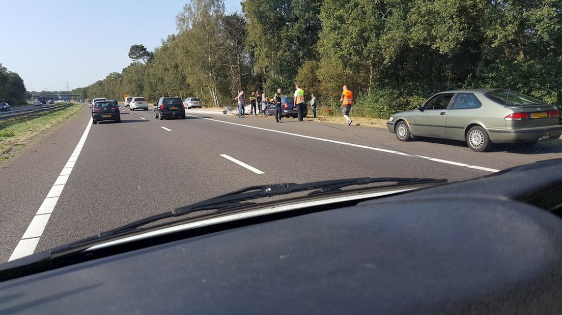 Foto van de aanrijding, gemaakt door een voorbijganger