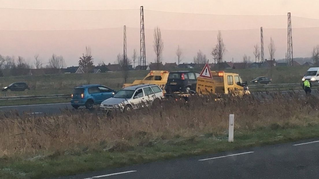 Ongeluk op A58 bij Middelburg