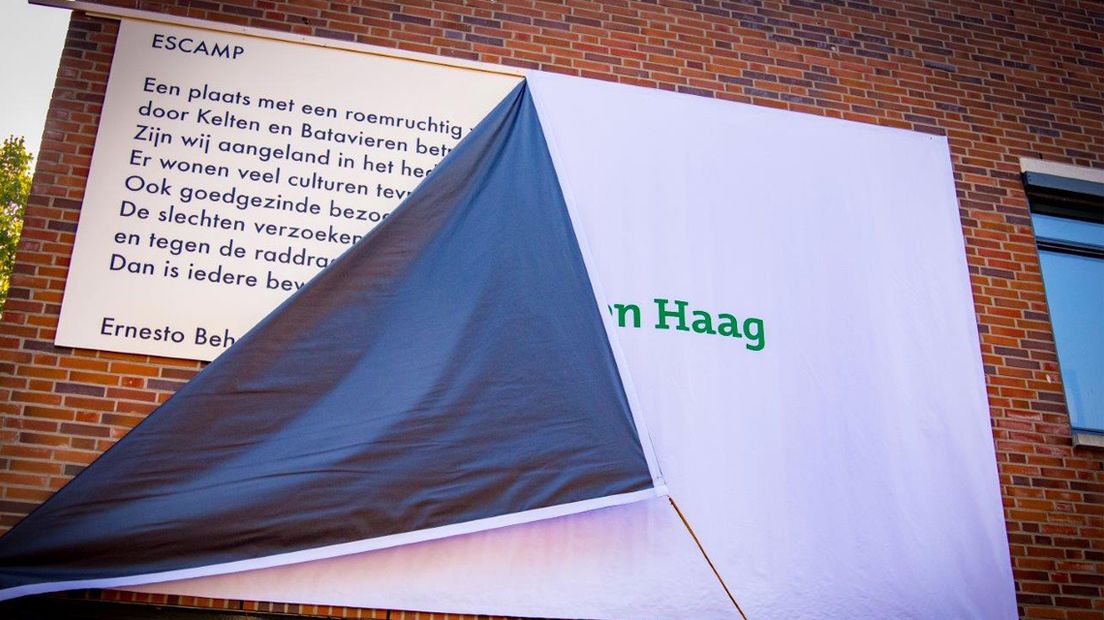 Muurgedicht in Escamp 