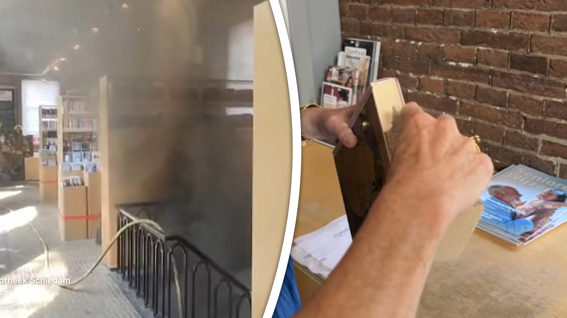 De boeken moeten met speciale roetsponzen worden schoongemaakt.