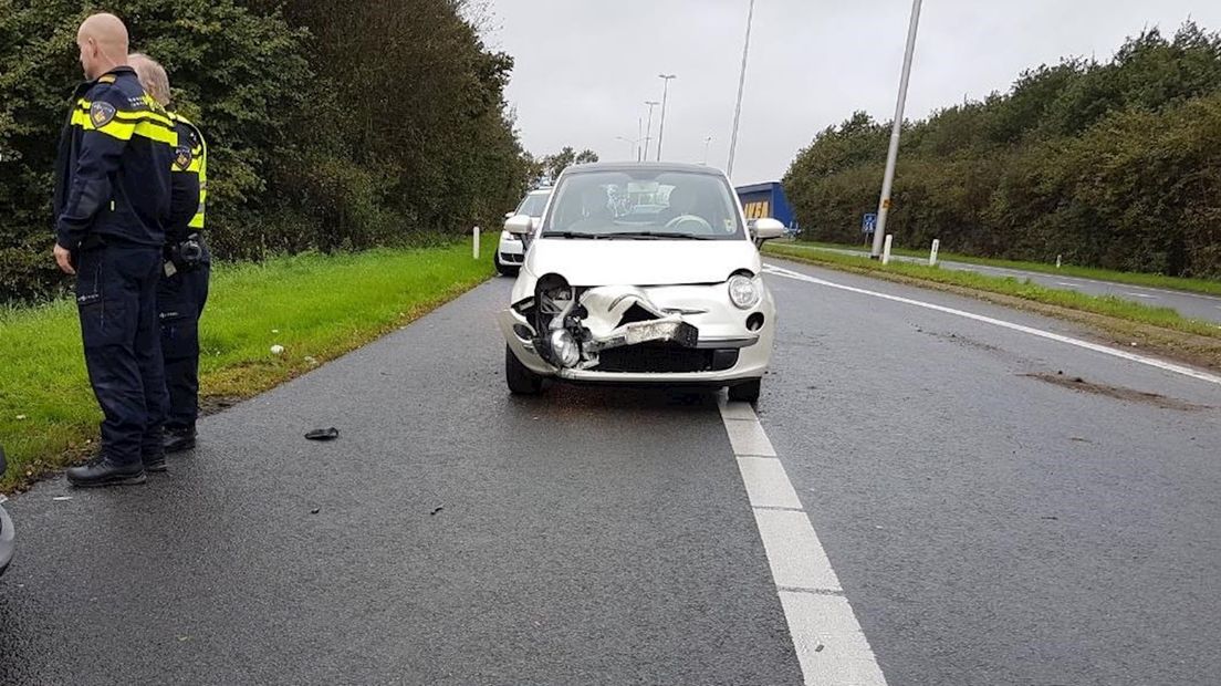 Ongeluk op afrit A1
