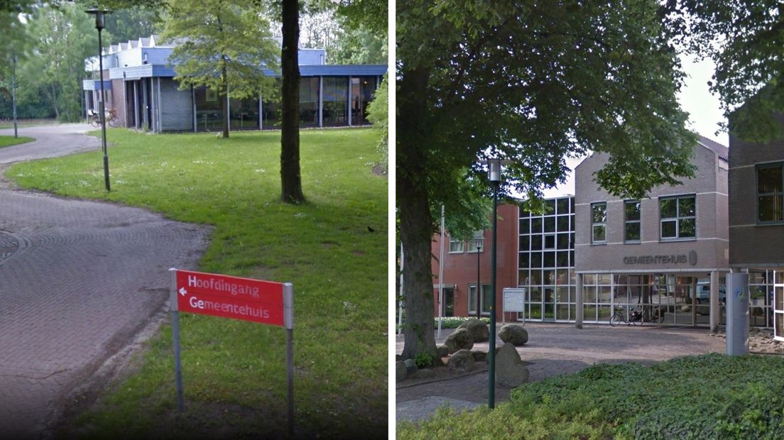 De gemeentehuizen Wedde en Sellingen