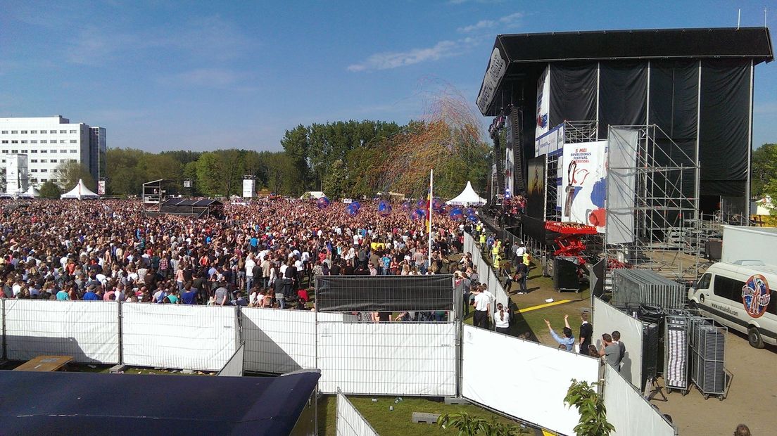 Bevrijdingsfestival Overijssel in Zwolle rond vijf uur