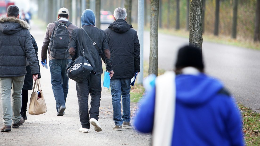 Asielzoekers op straat (foto ter illustratie)