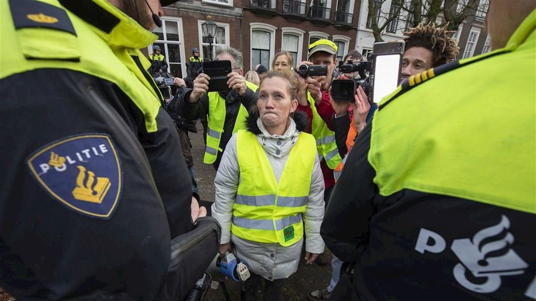 Demonstratie gele hesjes in Den Haag