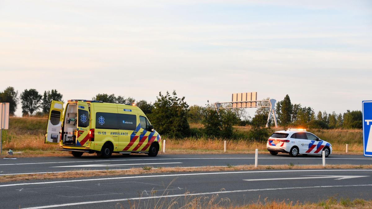 Motorrijder komt ten val bij afrit Heinkenszand