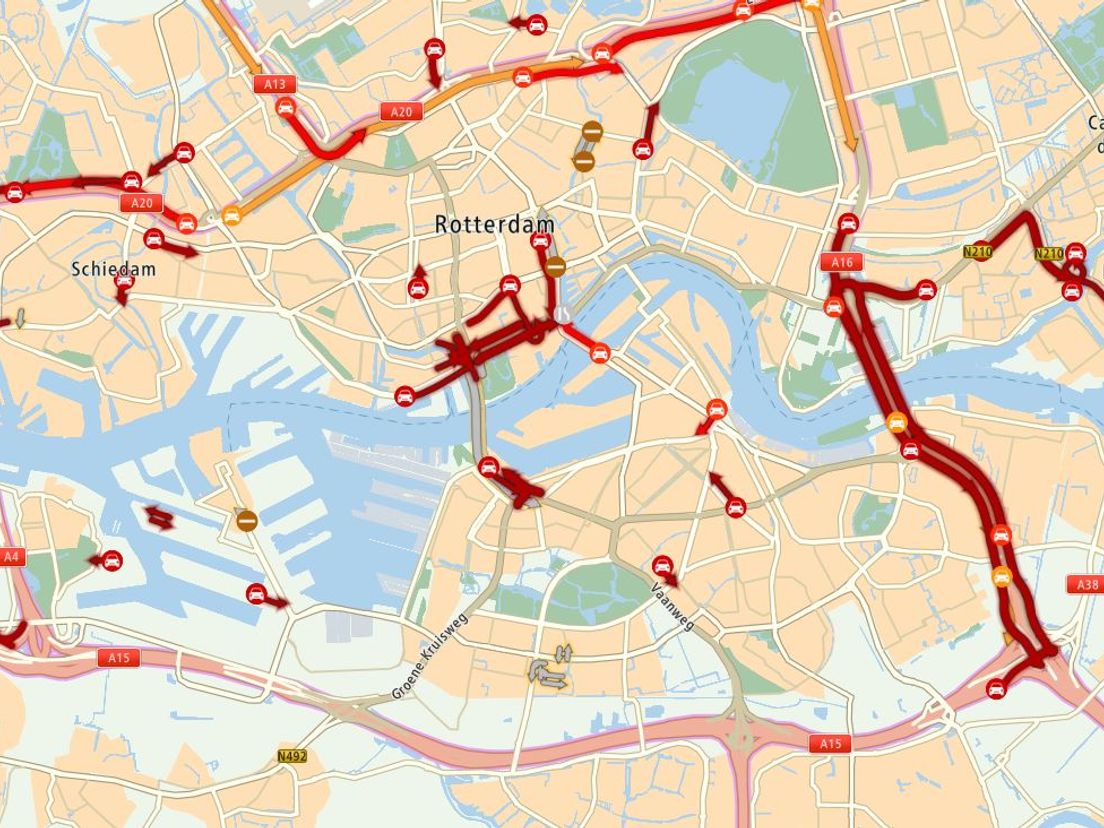 Verkeersdrukte Rotterdam