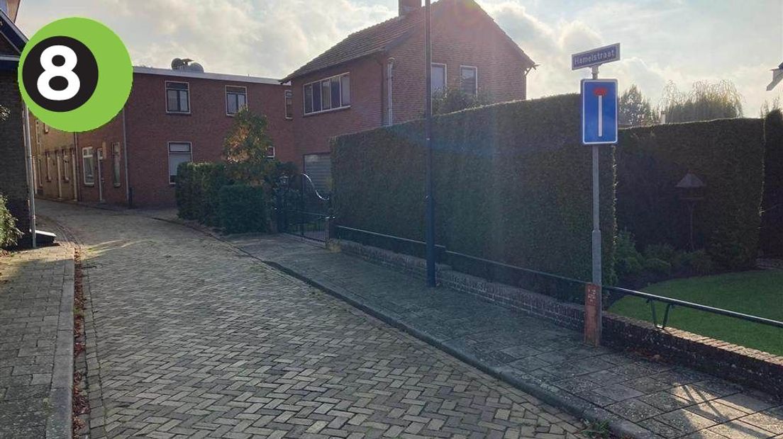 De straat in Terborg waar het illegale sekshuis zit.