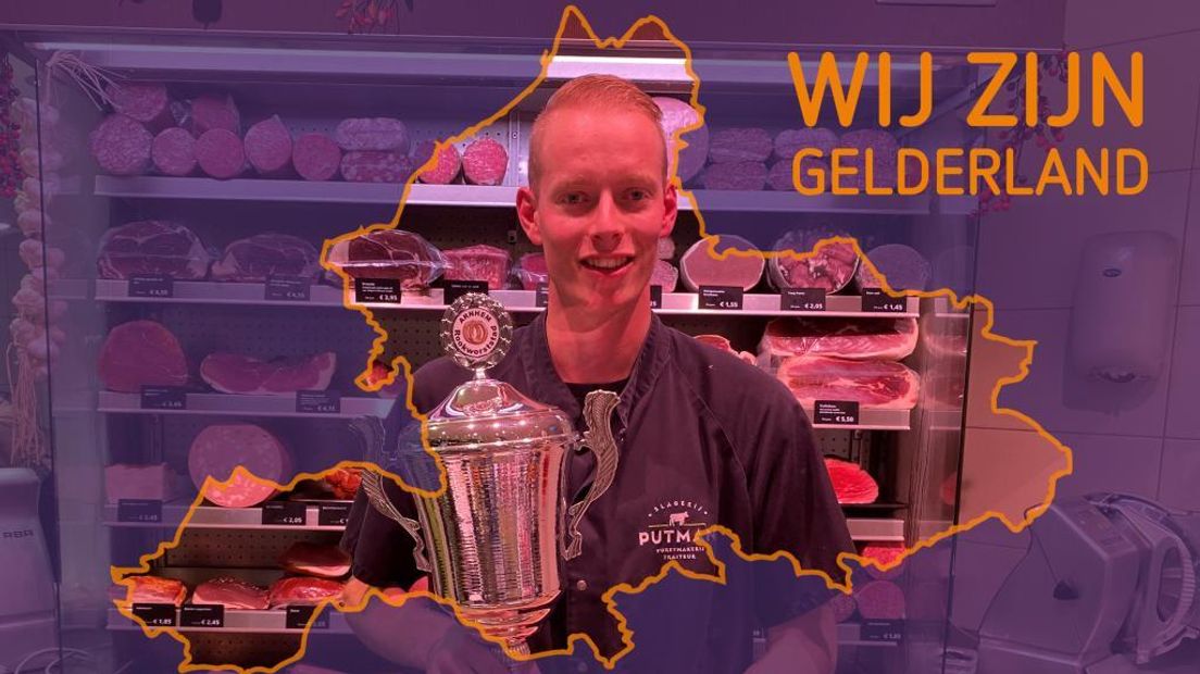 Daan van Veldhuizen uit Zutphen is kampioen rookworst maken.