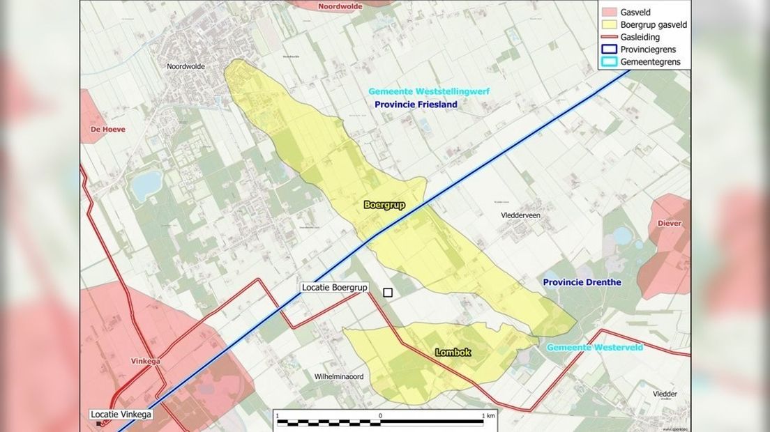 De nieuwe gasvelden tussen Vledder en Noordwolde