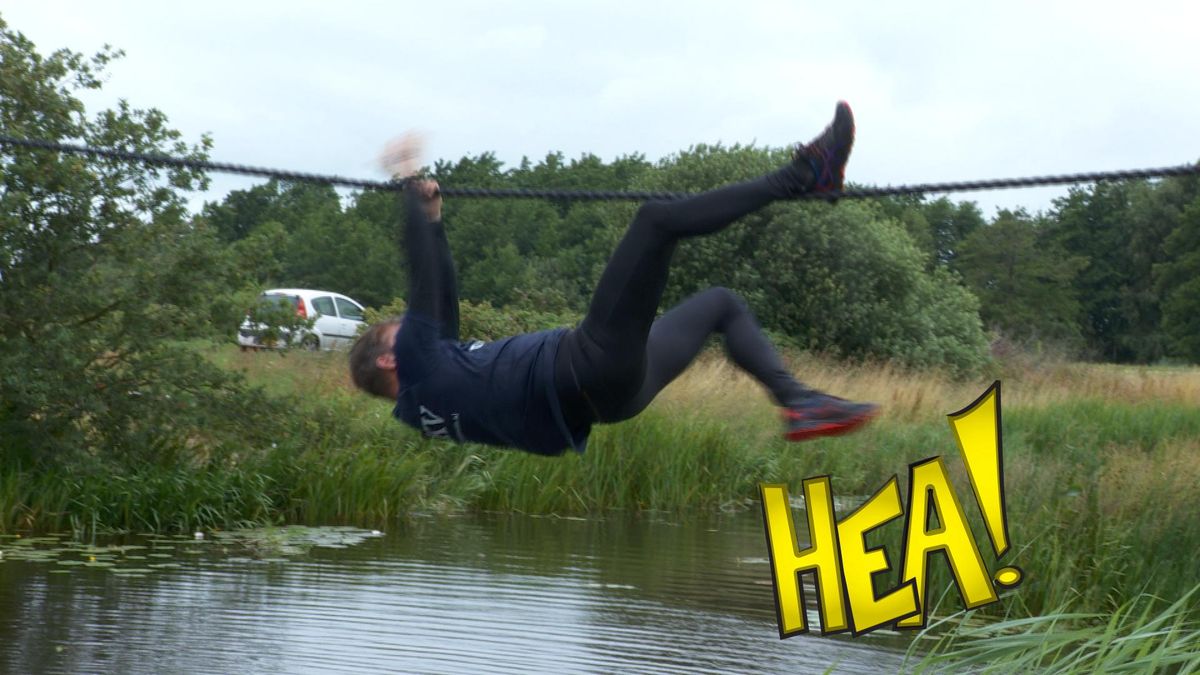 Klimmen, hangen en glijden bij de Lodenhelrun