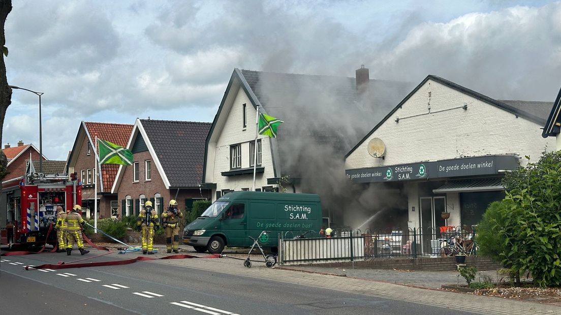 Brand in de kringloopwinkel in Terborg