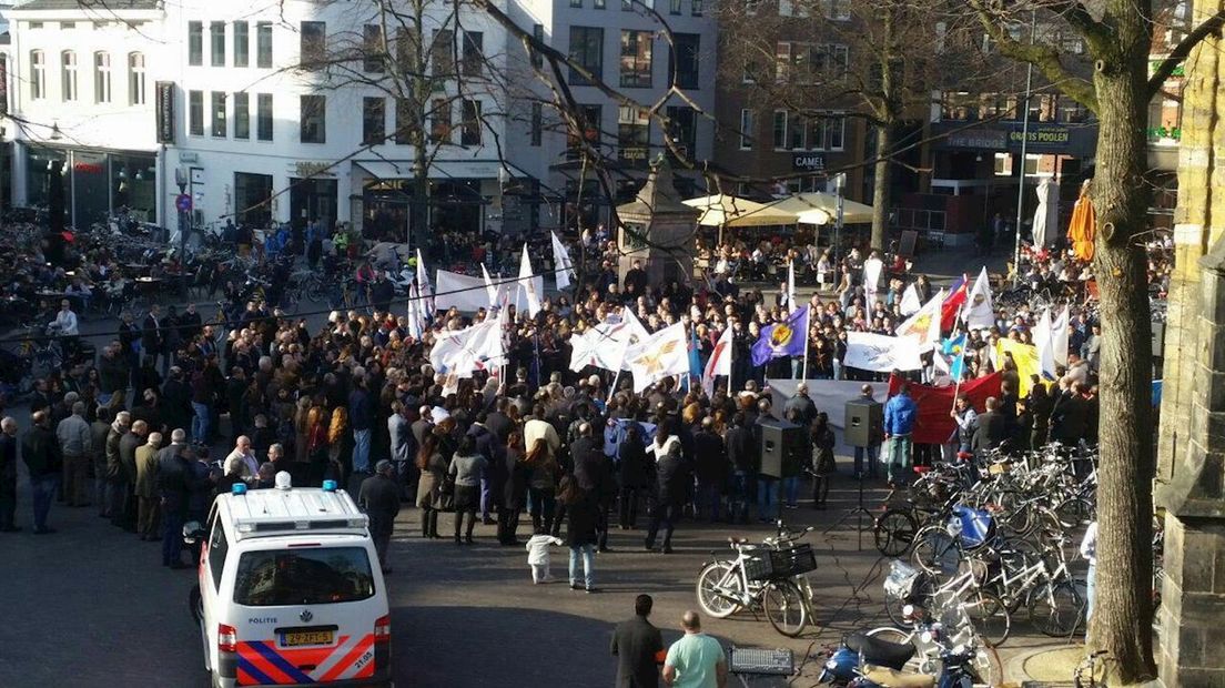 Demonstratie tegen IS in Enschede in 2015