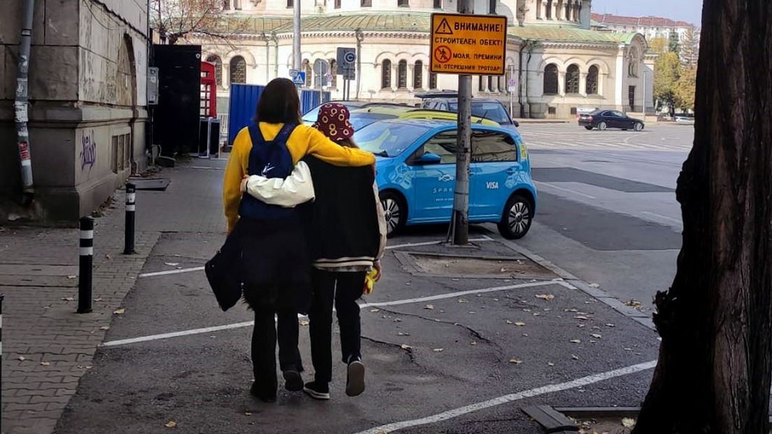 Moeder en dochter herenigd in de Bulgaarse hoofdstad Sofia, november 2022.