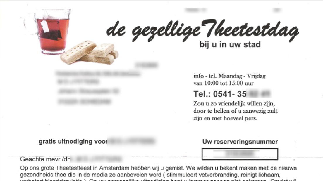 Een voorbeeld van een uitnodiging. Afbeelding: Fraudehelpdesk