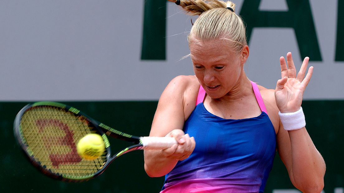Kiki Bertens op Roland Garros in Parijs.