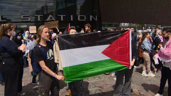Zo verliep het Palestina-protest bij Rotterdam Centraal Station