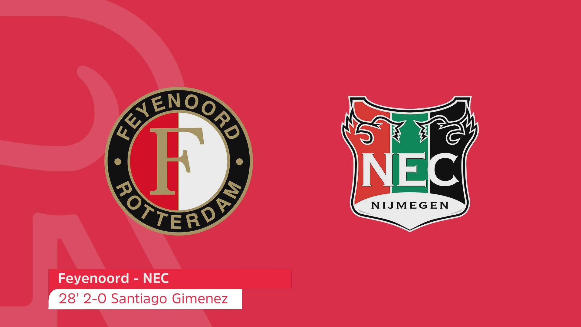 Zo Klonk De 2-0 Van Santiago Gimenez Bij Feyenoord-NEC Op Radio ...