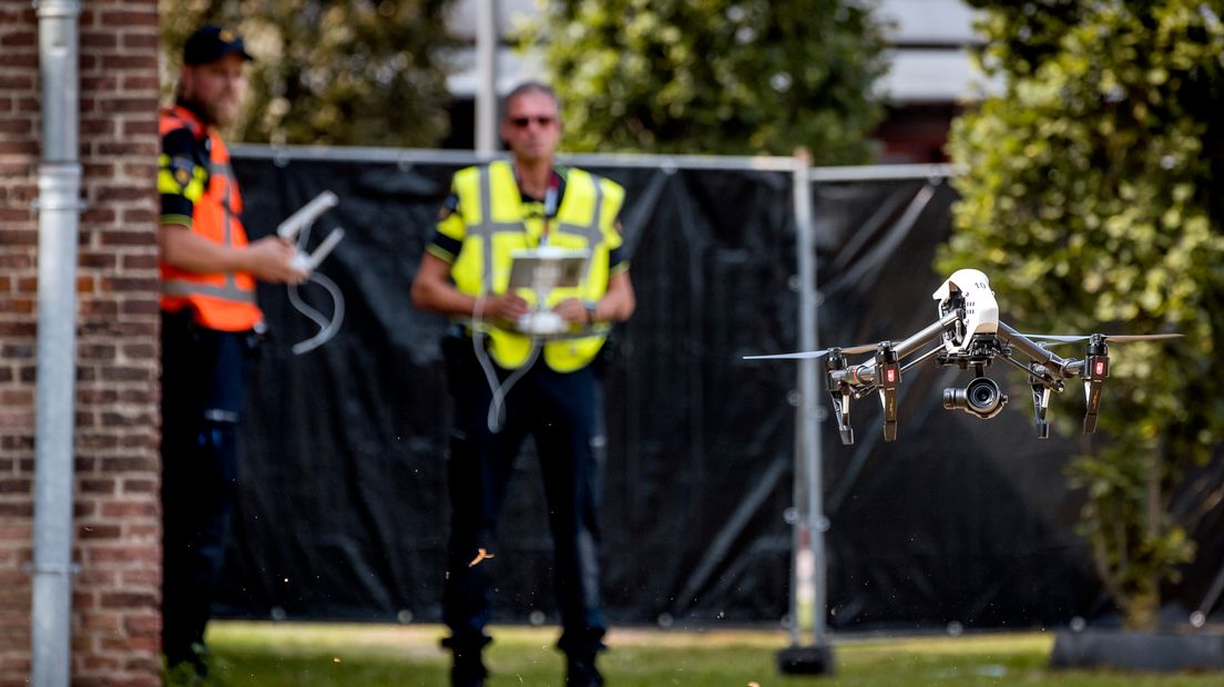 Politie-onderzoek met een drone