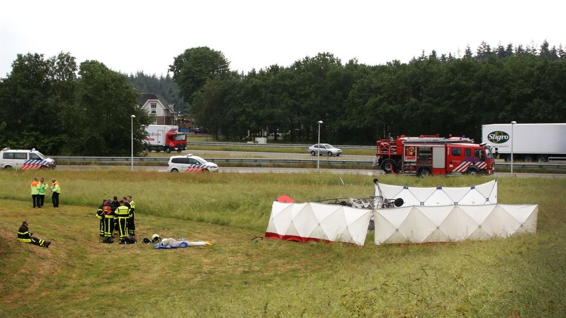 Vliegtuigje neergestort