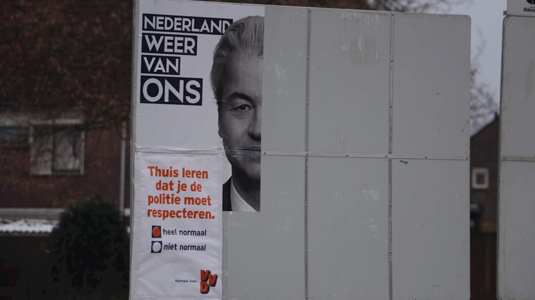De nieuwe locatie van de VVD-poster