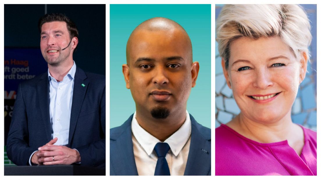 Robert van Asten (D66), Nur Icar (DENK) en Mariëlle Vavier (GroenLinks)