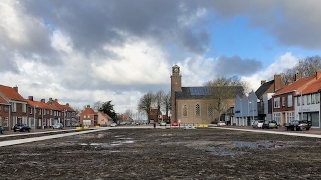 Sinds de oplevering van het nieuwe plein is er sprake van wateroverlast