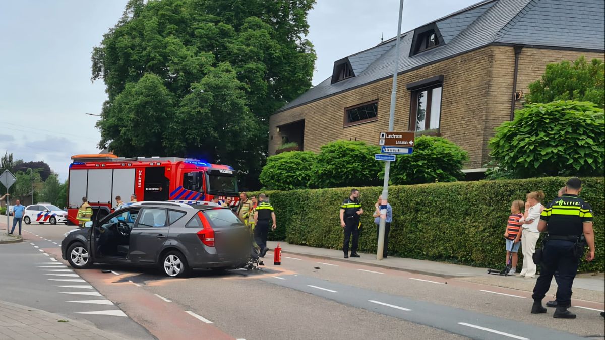 Motorrijder gewond bij botsing Klimmen