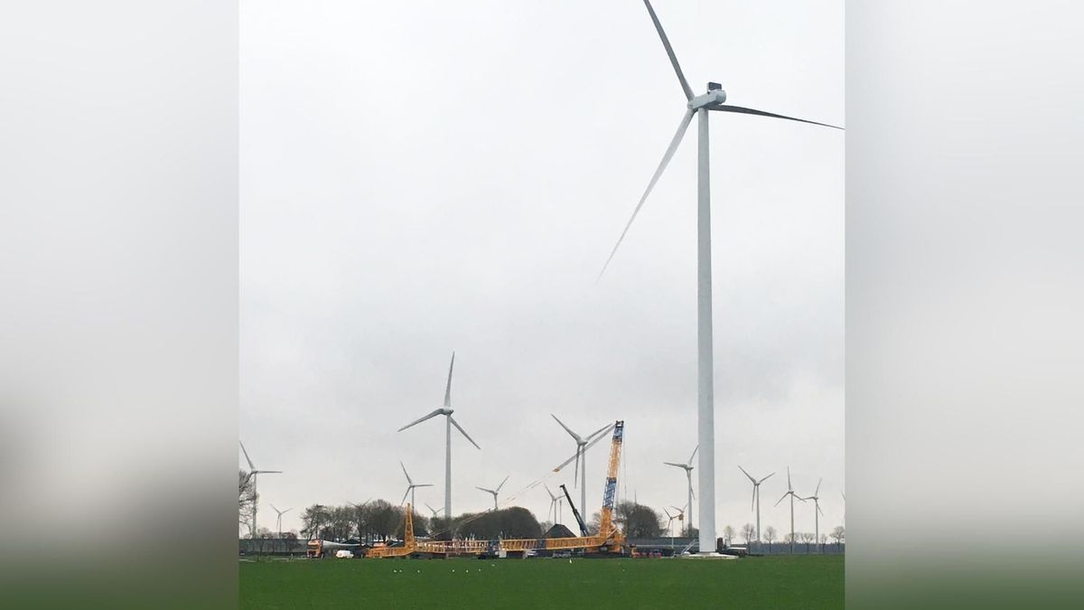 Wieken van gloednieuwe windmolen vervangen, hoe kan dat? - RTV Noord