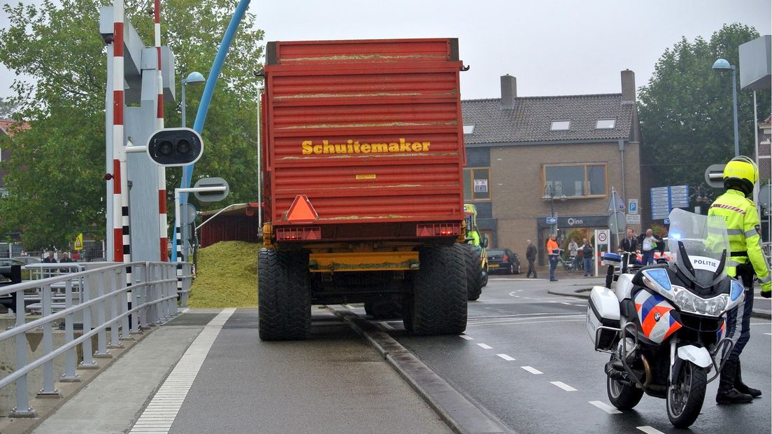 Silagewagen weer rechtop gezet