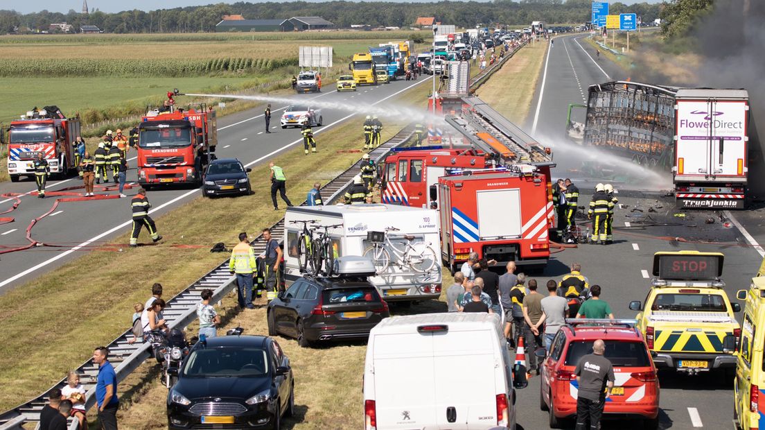 Bij het ongeluk waren meerdere auto's betrokken