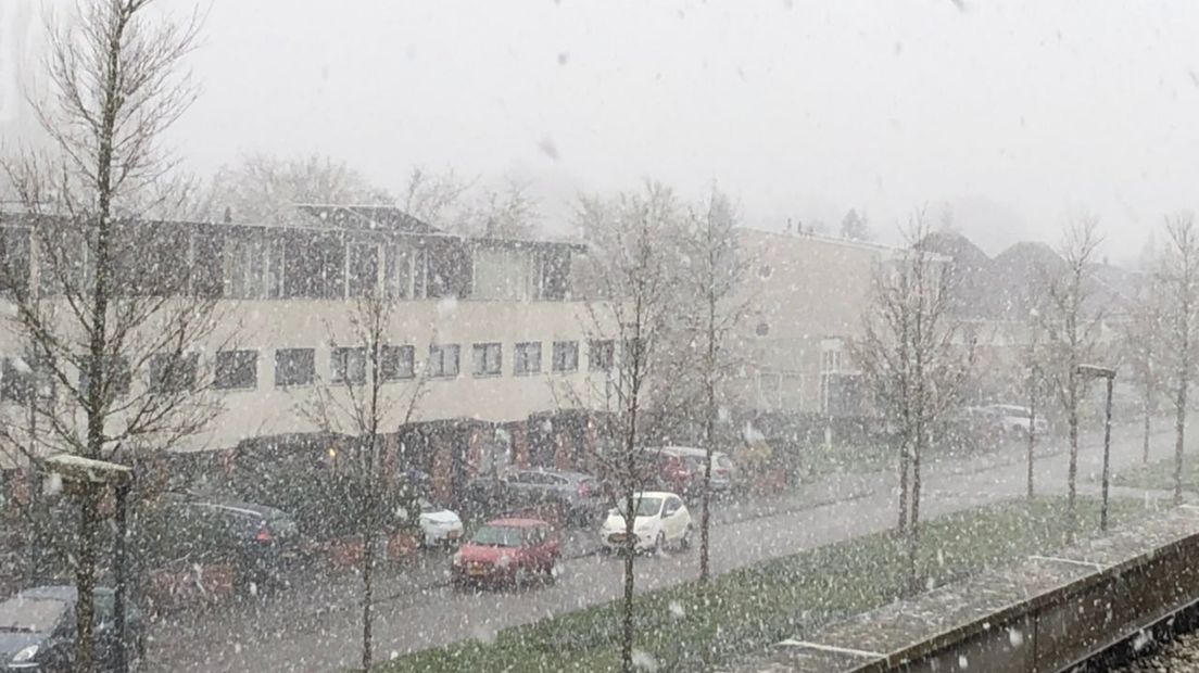 Sneeuw in Stad