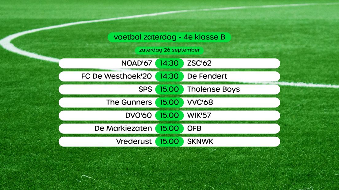 Programma 4e klasse B, swipe voor stand