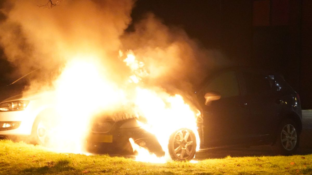 Geparkeerde auto in brand in Assen