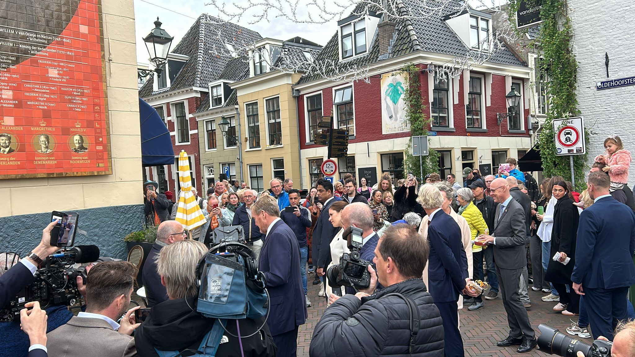 Er was veel aandacht voor het bezoek van de koning