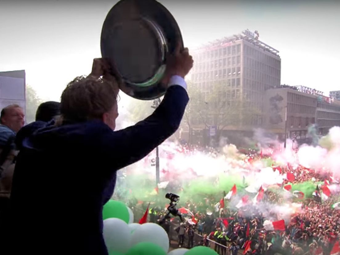 Feyenoord viert de titel op de Coolsingel