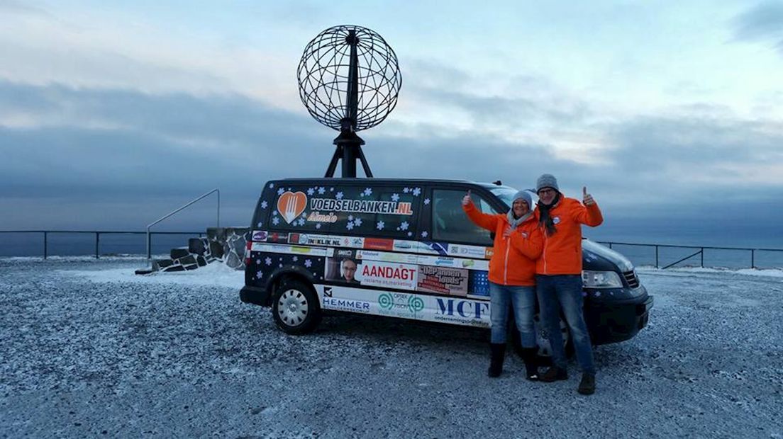 Cathy en Roland Hemmer op de Noordkaap