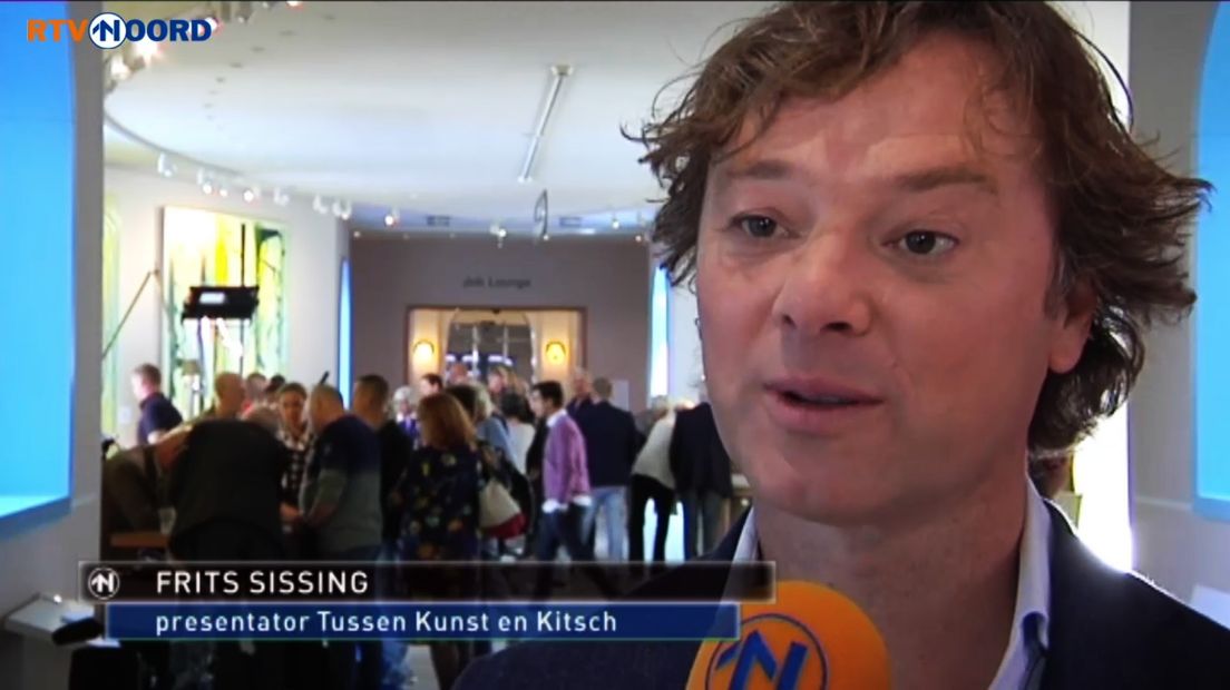 Presentator Frits Sissing was in het Groninger Museum aanwezig voor de opnames
